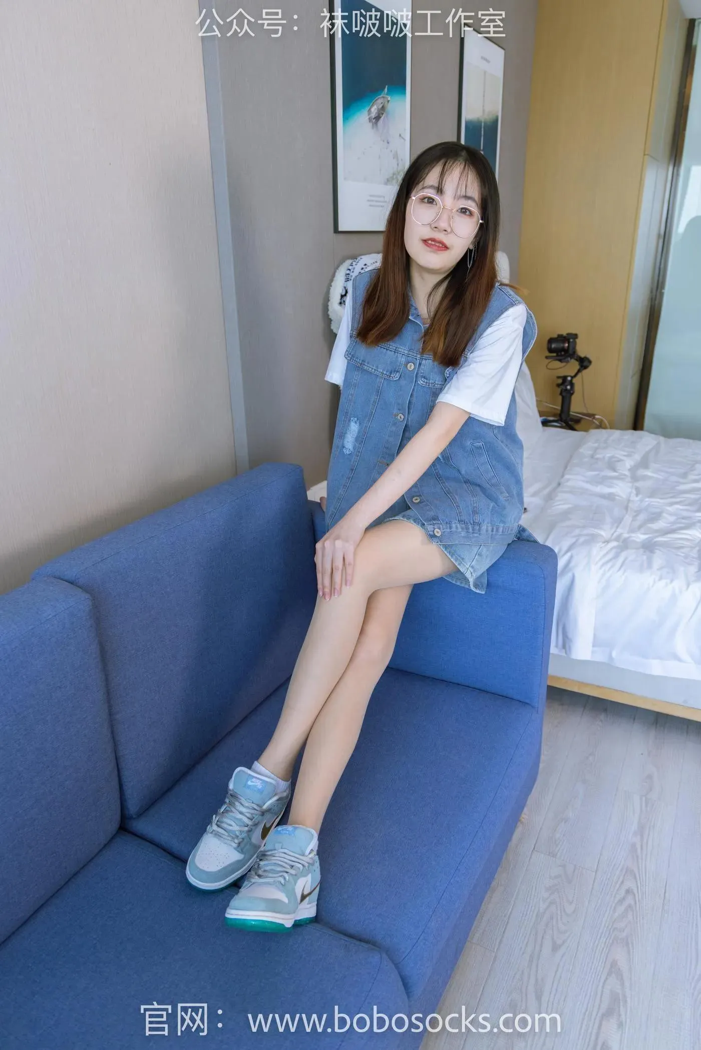 [BoBoSocks袜啵啵]NO.123 小甜豆-板鞋、白棉袜、肉丝 [140P]插图1